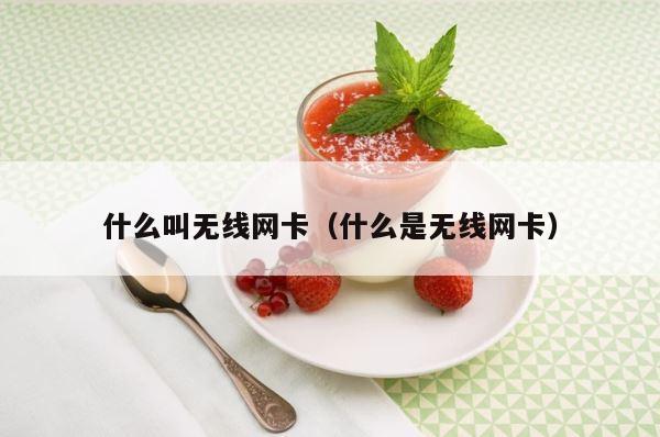 什么叫无线网卡（什么是无线网卡） 第1张