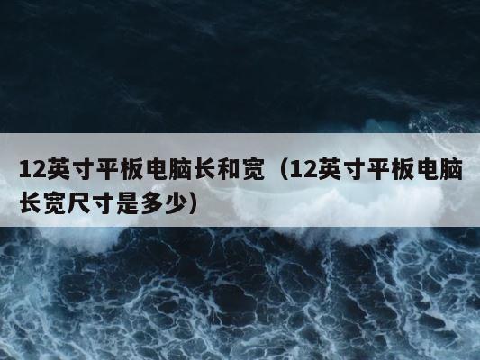 12英寸平板电脑长和宽（12英寸平板电脑长宽尺寸是多少） 第1张