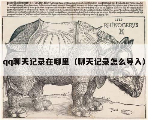 qq聊天记录在哪里（聊天记录怎么导入） 第1张