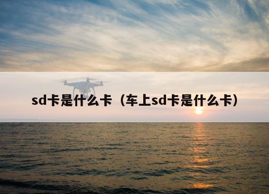 sd卡是什么卡（车上sd卡是什么卡） 第1张