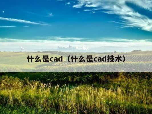什么是cad（什么是cad技术） 第1张