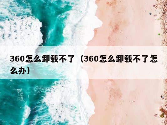 360怎么卸载不了（360怎么卸载不了怎么办） 第1张
