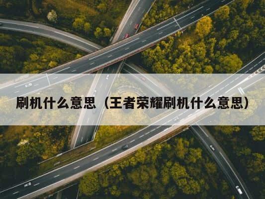 刷机什么意思（王者荣耀刷机什么意思） 第1张