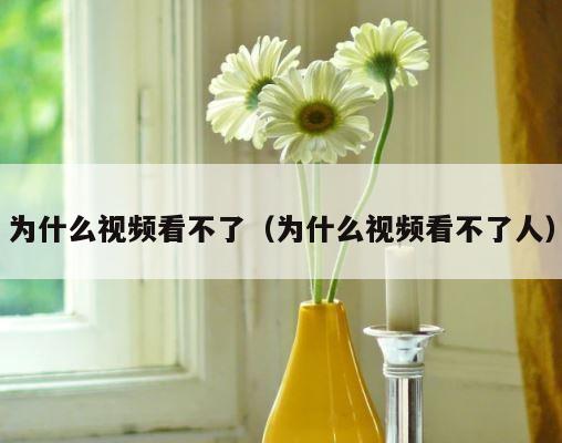 为什么视频看不了（为什么视频看不了人） 第1张