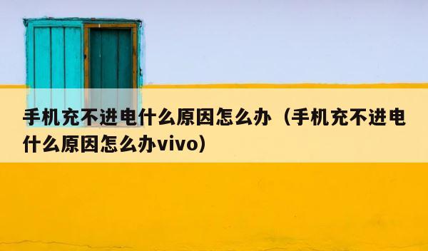 手机充不进电什么原因怎么办（手机充不进电什么原因怎么办vivo） 第1张