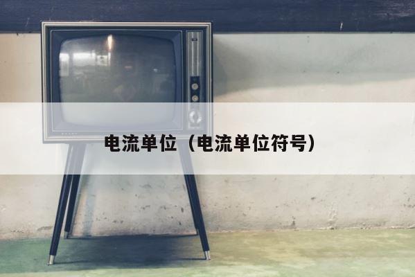 电流单位（电流单位符号） 第1张