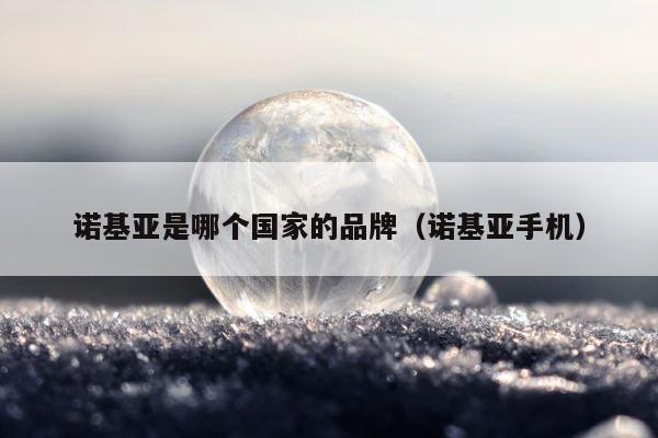 诺基亚是哪个国家的品牌（诺基亚手机） 第1张